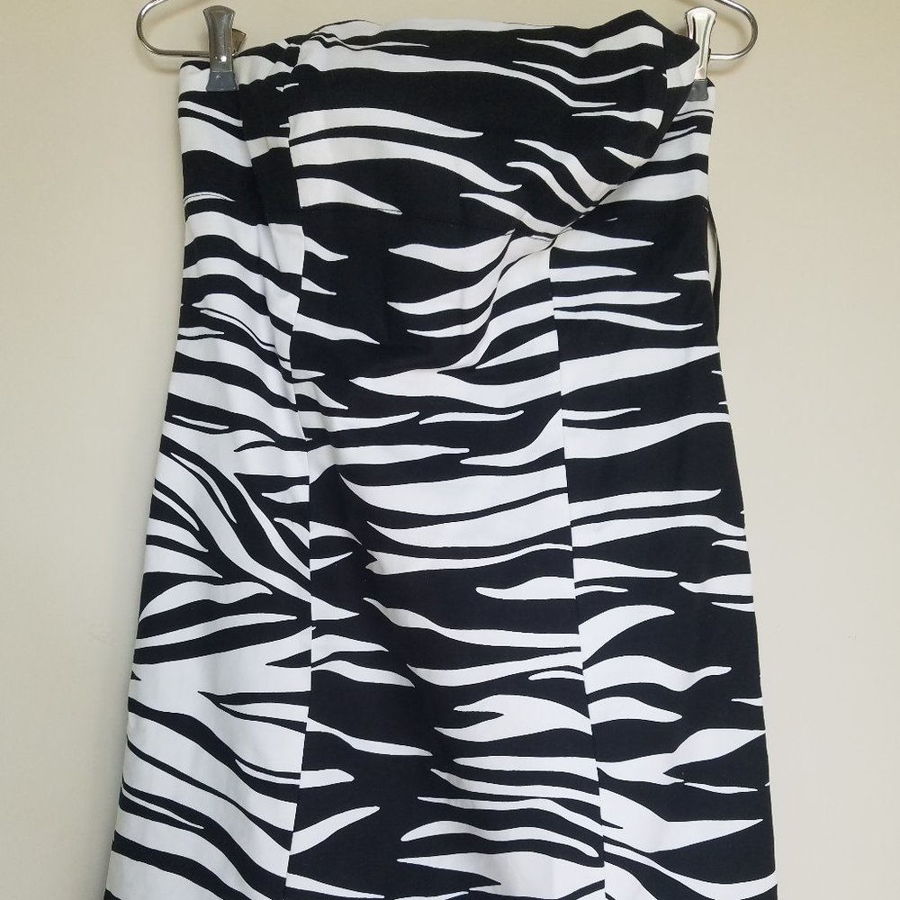 Michael Kors black and white zebra print Dress
